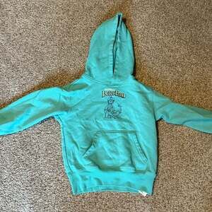 Disney Parks Peter Pan Pullover Hoodie Teal Blue  - 5/6